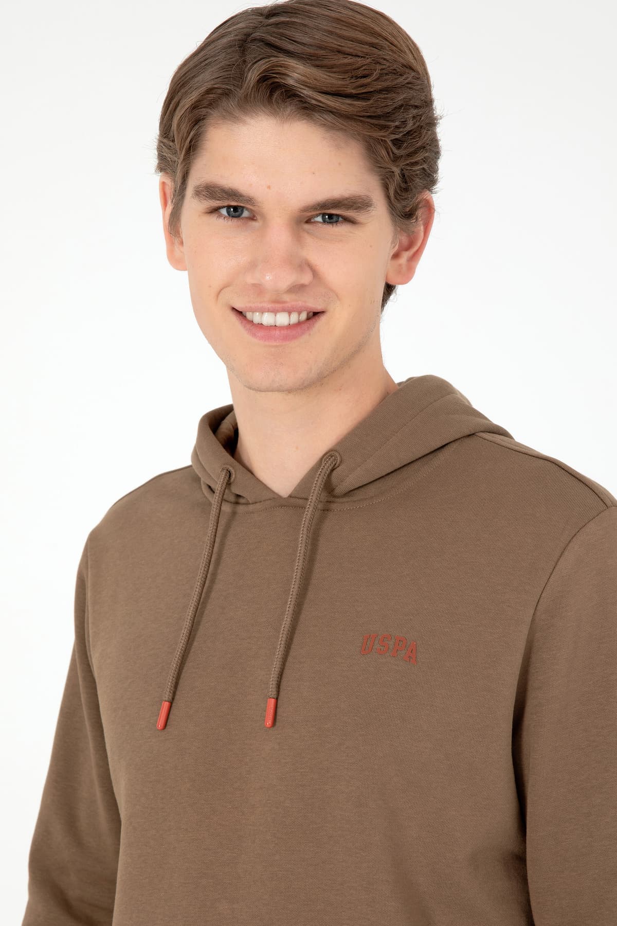 سویشرت کلاهدار مردانه U.S. Polo Assn. خاکی کرکدار مدل 50295176-VR027 سویشرت کلاهدار مردانه U.S. Polo Assn. خاکی کرکدار مدل 50295176-VR027
