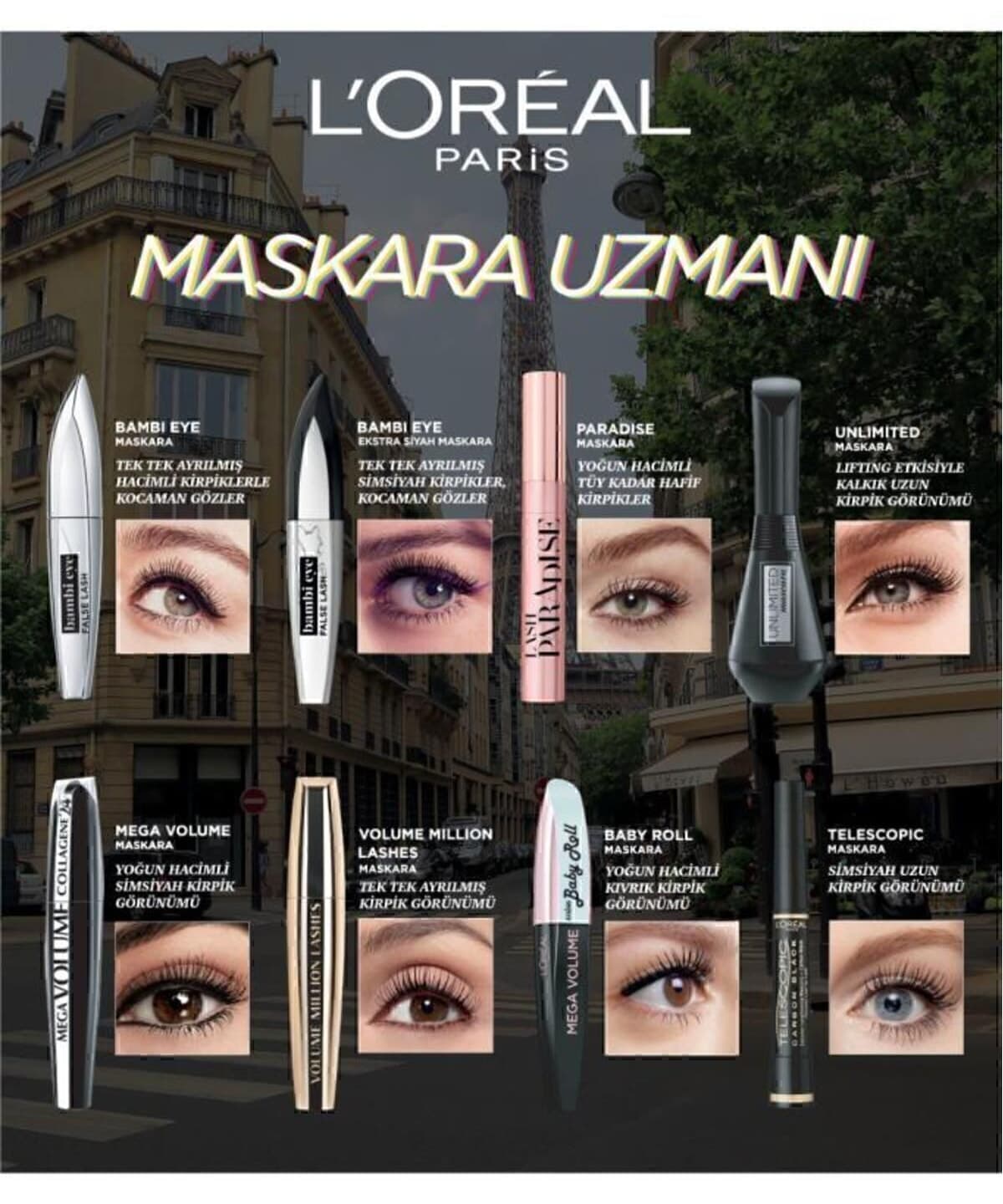 ماسکارا L'Oreal Paris مشکی Mega Volume Collagene 24h ماسکارا L'Oreal Paris مشکی Mega Volume Collagene 24h
