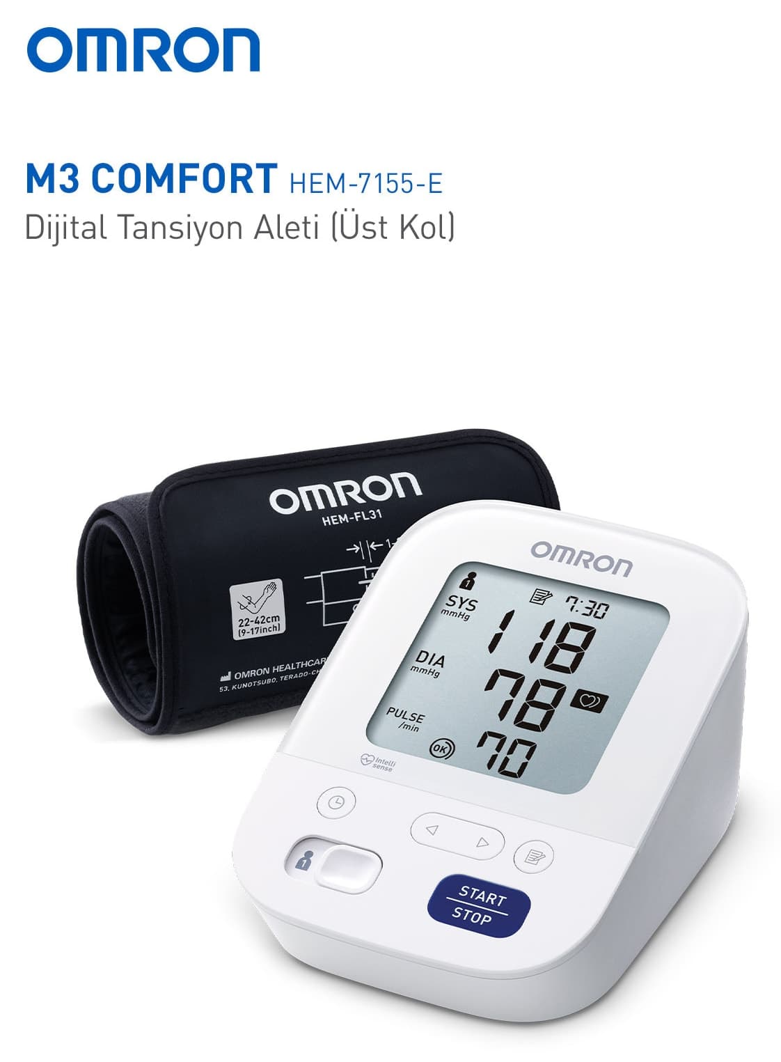 فشارسنج بازویی Omron با باتری و قابلیت استفاده آسان مدل M3 Comfort فشارسنج بازویی Omron با باتری و قابلیت استفاده آسان مدل M3 Comfort