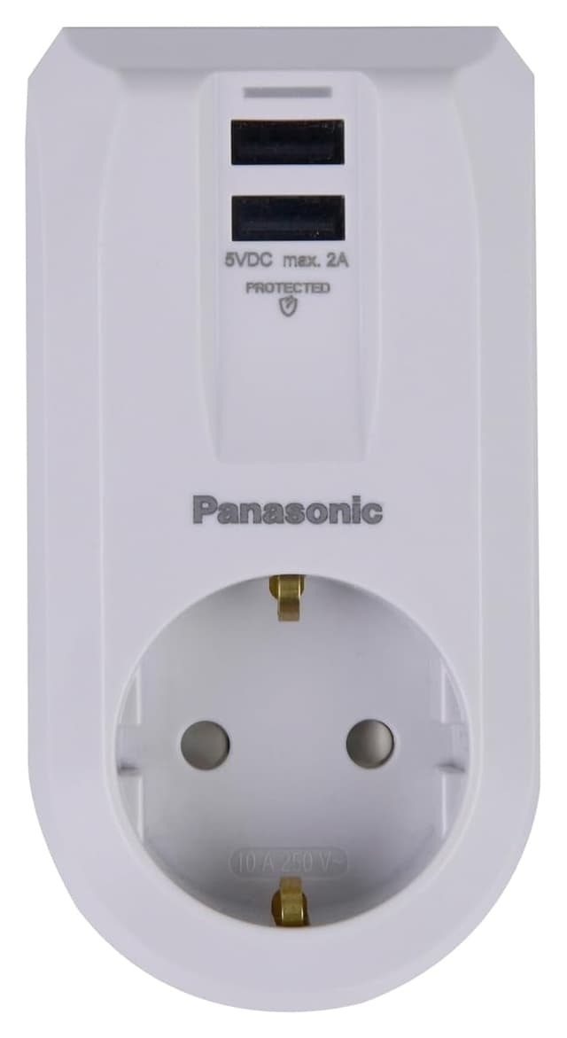 پریز برق تکی Panasonic با خروجی USB 5V 2A بستهبندی وکیوم پریز برق تکی Panasonic با خروجی USB 5V 2A بستهبندی وکیوم
