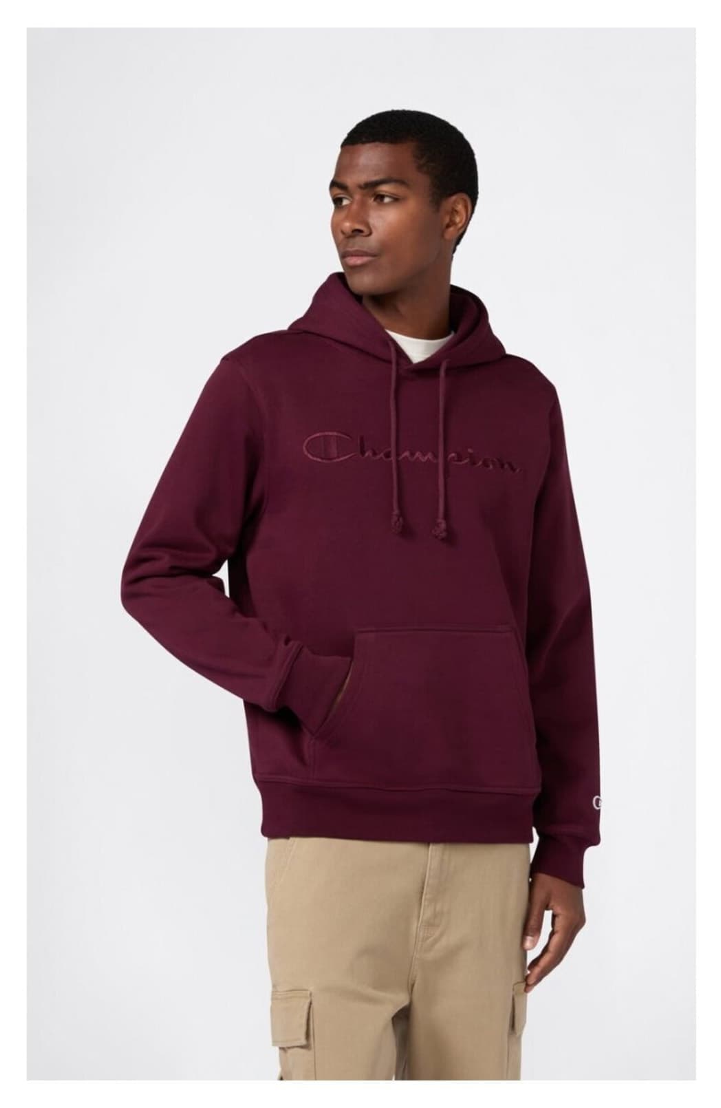 سوئیشرت مردانه Champion هودیدار بوردو مدل 220271-RS522 سوئیشرت مردانه Champion هودیدار بوردو مدل 220271-RS522