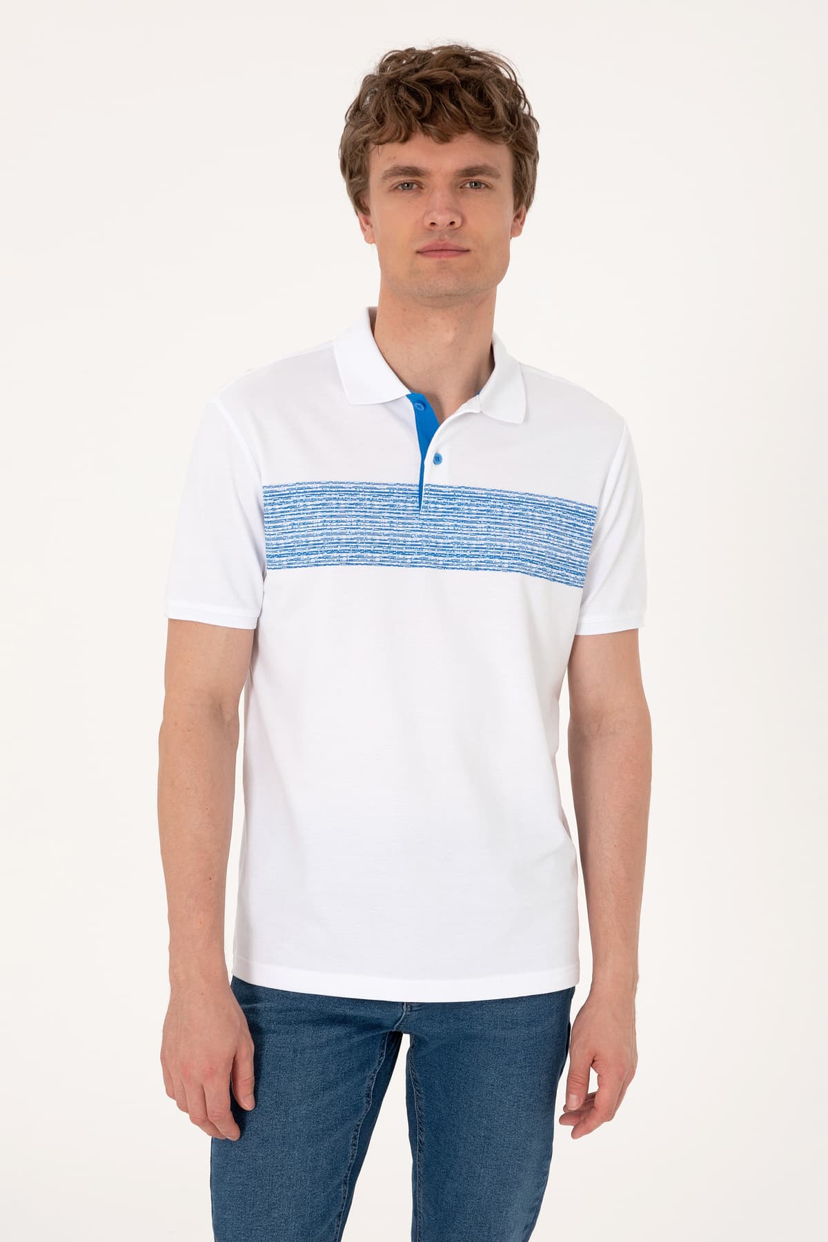 تیشرت مردانه U.S. Polo Assn. یقه پولو فیت معمولی سفید مدل 50306812-VR036 تیشرت مردانه U.S. Polo Assn. یقه پولو فیت معمولی سفید مدل 50306812-VR036