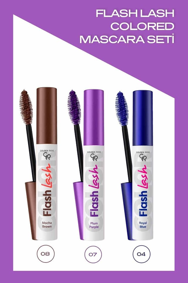 ست 3 عددی ریمل رنگی Golden Rose Flash Lash مدل 04 - 07 - 08 ست 3 عددی ریمل رنگی Golden Rose Flash Lash مدل 04 - 07 - 08