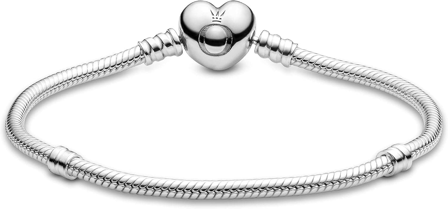 دستبند زنانه PANDORA Moments نقره استرلینگ قفل قلبی زنجیر مار برای آویز 16 CM دستبند زنانه PANDORA Moments نقره استرلینگ قفل قلبی زنجیر مار برای آویز 16 CM