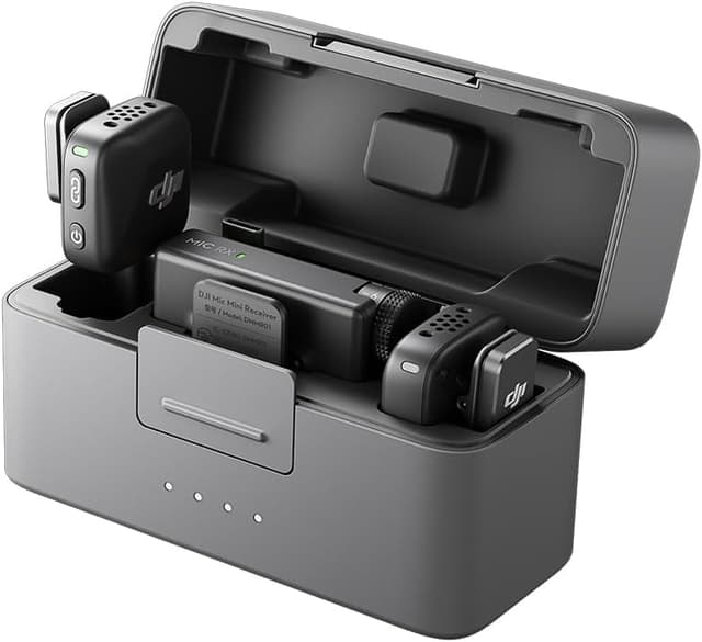 میکروفون بیسیم DJI Mic Mini با کیس شارژ 2TX+1RX+1 میکروفون بیسیم DJI Mic Mini با کیس شارژ 2TX+1RX+1