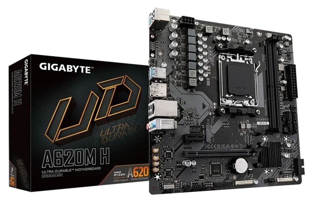 مادربرد Gigabyte مدل A620M H DDR5 PCIe 4.0 سوکت AM5 mATX مادربرد Gigabyte مدل A620M H DDR5 PCIe 4.0 سوکت AM5 mATX
