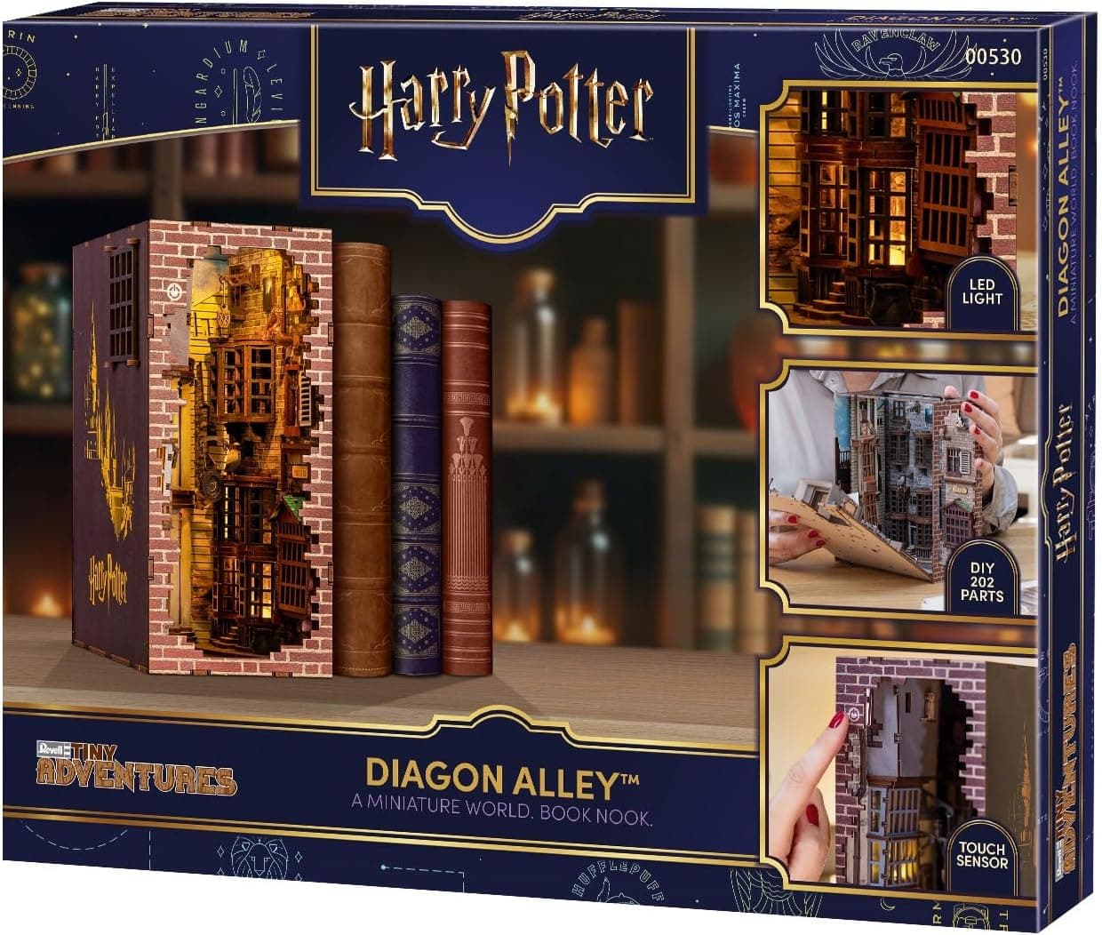 کیت ماکت سهبعدی جاکتابی چوبی Revell مدل Tiny Adventures I Diagon Alley Harry Potter کیت ماکت سهبعدی جاکتابی چوبی Revell مدل Tiny Adventures I Diagon Alley Harry Potter