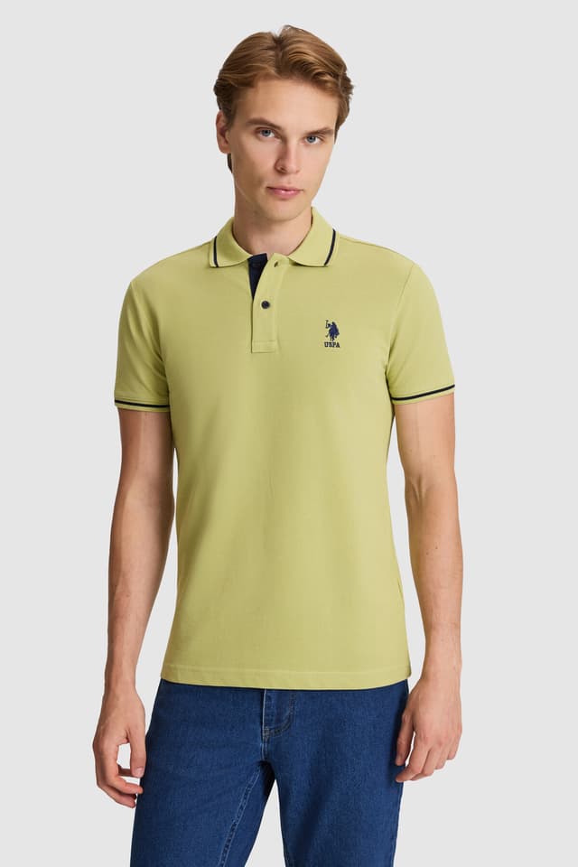 تیشرت مردانه U.S. Polo Assn. سبز یقه پولو فیت اسلیم ساده مدل 50326975-VR016 تیشرت مردانه U.S. Polo Assn. سبز یقه پولو فیت اسلیم ساده مدل 50326975-VR016