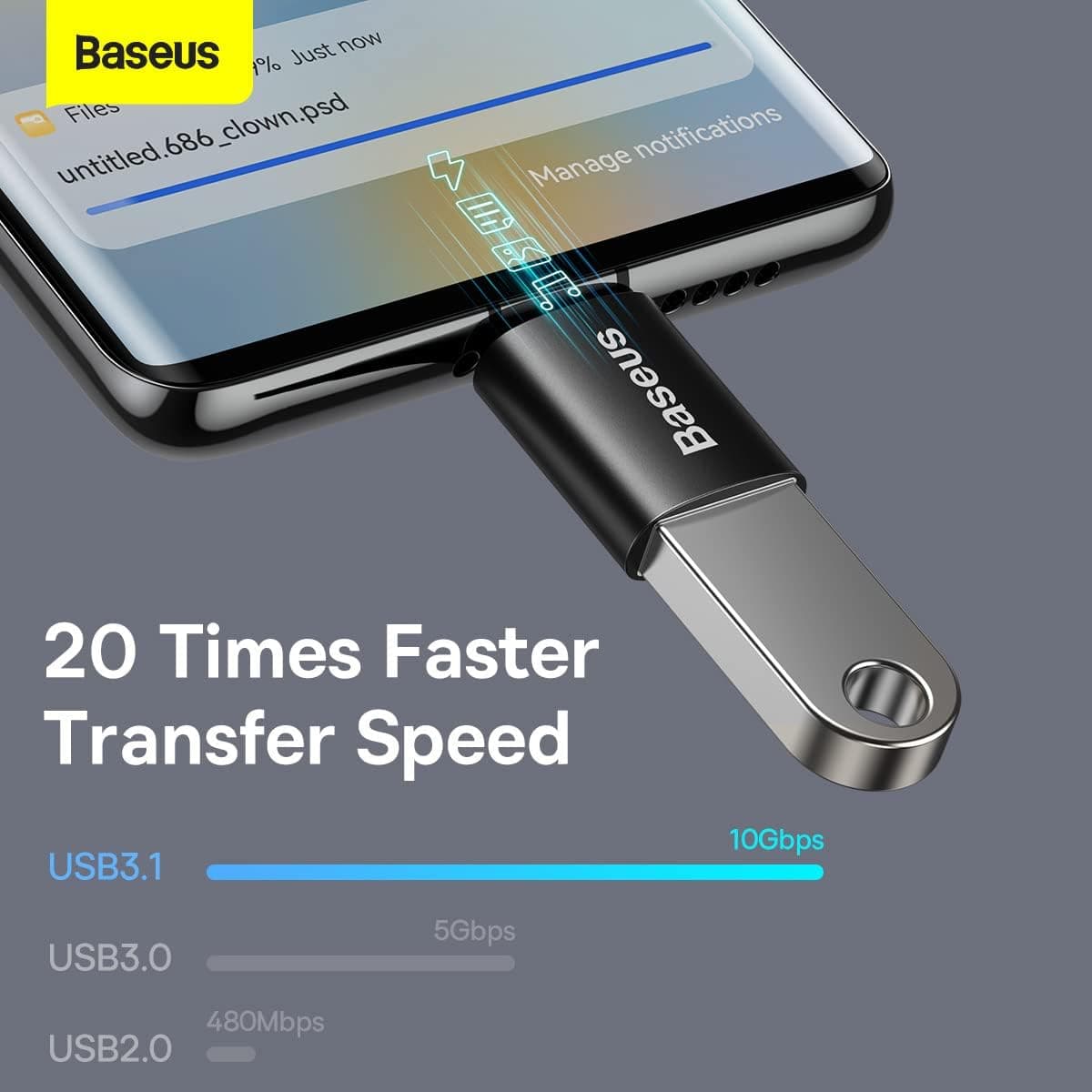 مبدل Baseus Ingenuity Type-C به USB 3.1 مبدل Baseus Ingenuity Type-C به USB 3.1
