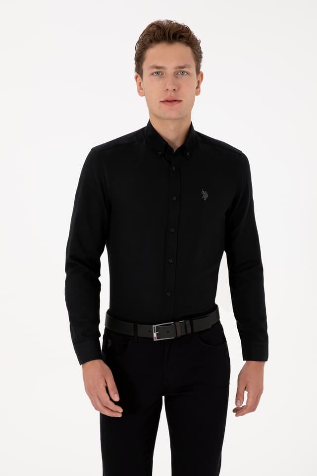 پیراهن مردانه U.S. Polo Assn. مشکی آستینبلند ساده مدل 50316723-VR046 پیراهن مردانه U.S. Polo Assn. مشکی آستینبلند ساده مدل 50316723-VR046