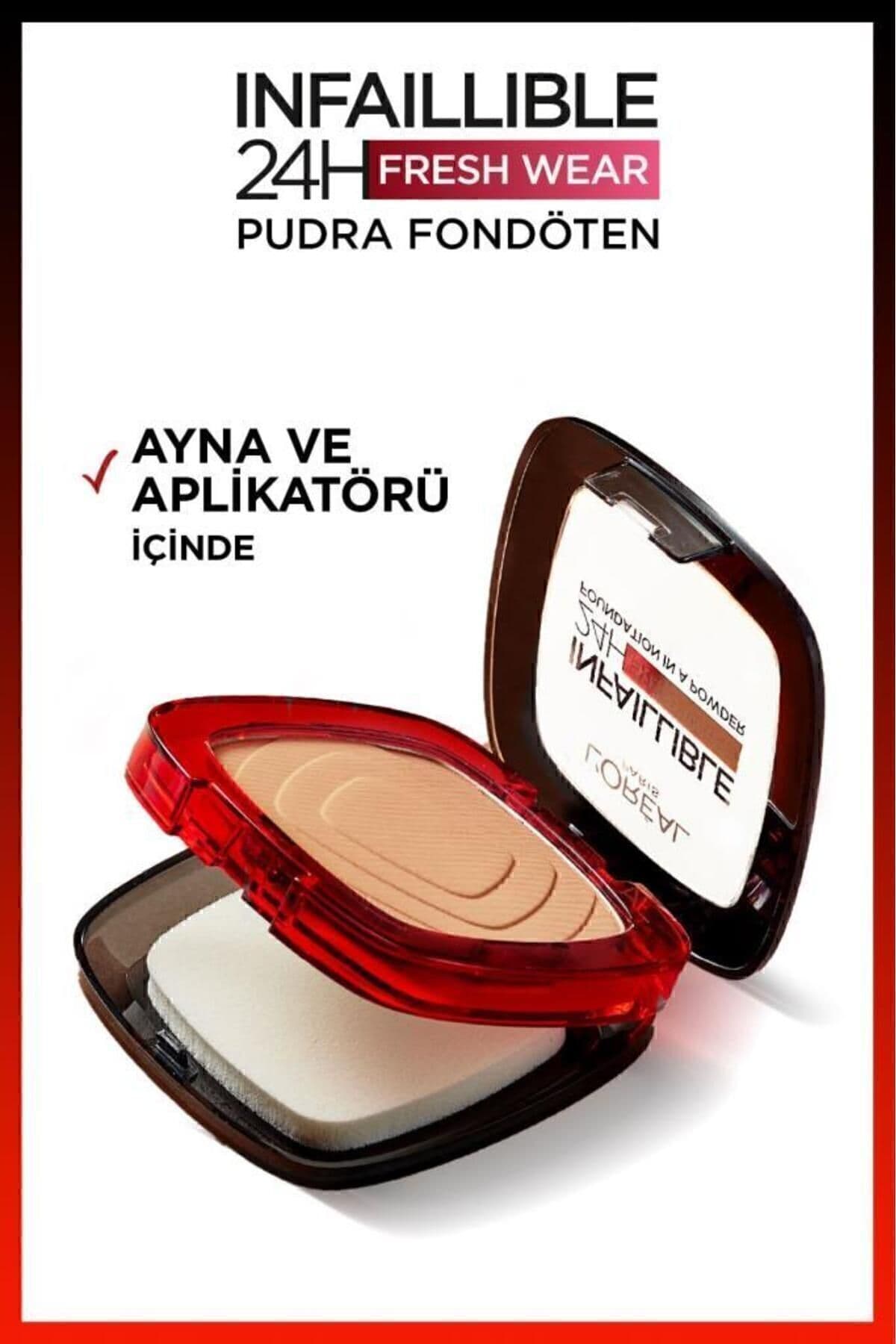 فوندوتن پودری L'Oreal Paris Infaillible 24h Fresh Wear 120 وانیلی فوندوتن پودری L'Oreal Paris Infaillible 24h Fresh Wear 120 وانیلی