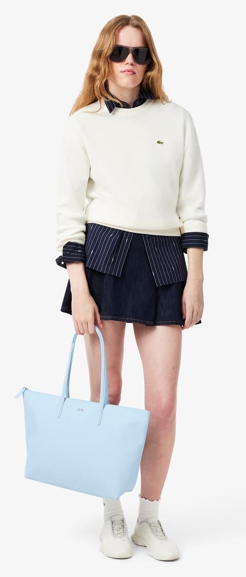 کیف دوشی زنانه Lacoste L.12.12 بزرگ آبی روشن کیف دوشی زنانه Lacoste L.12.12 بزرگ آبی روشن