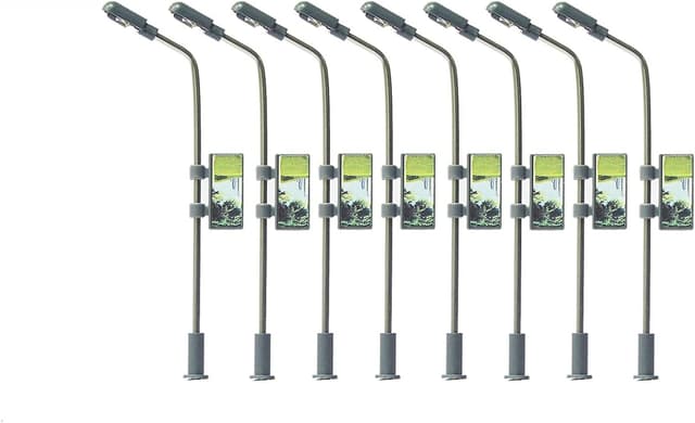 پایهچراغ خیابانی ماکت راهآهن WANGCL فلزی LED تکسر 8PCS مقیاس HO OO پایهچراغ خیابانی ماکت راهآهن WANGCL فلزی LED تکسر 8PCS مقیاس HO OO