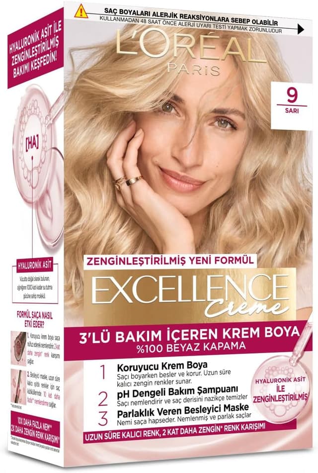 کرم رنگ مو L'Oreal Paris Excellence Creme 9 کرم رنگ مو L'Oreal Paris Excellence Creme 9