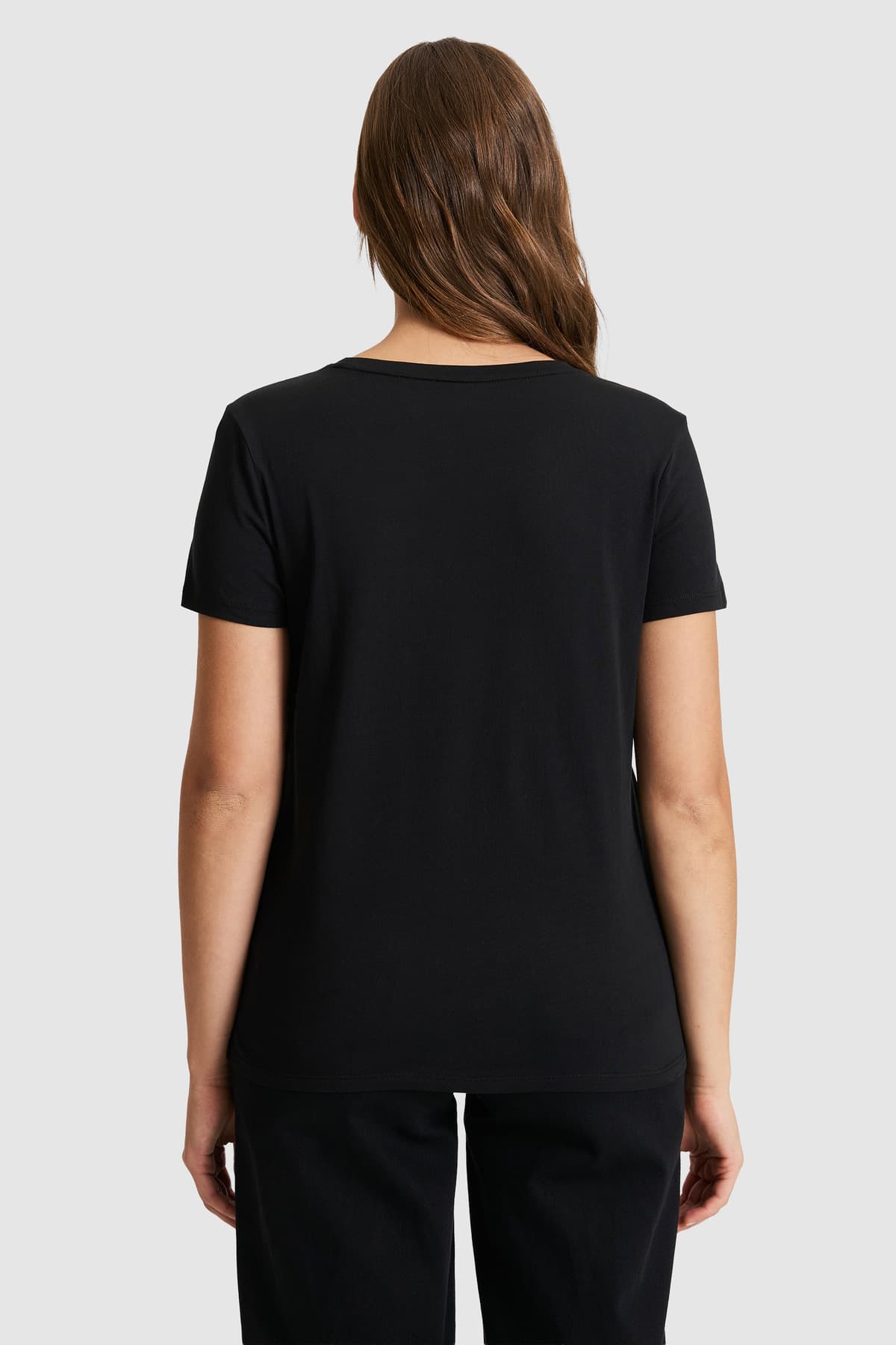 تیشرت زنانه U.S. Polo Assn. مشکی یقه گرد ساده مدل 50323450-VR046 تیشرت زنانه U.S. Polo Assn. مشکی یقه گرد ساده مدل 50323450-VR046