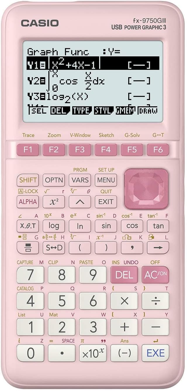 ماشین حساب گرافیکی صورتی Casio مدل fx-9750GIII-PK ماشین حساب گرافیکی صورتی Casio مدل fx-9750GIII-PK