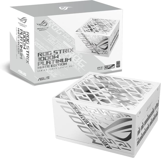 منبع تغذیه ASUS ROG Strix 1000W سفید تمام ماژولار 80+ Platinum منبع تغذیه ASUS ROG Strix 1000W سفید تمام ماژولار 80+ Platinum
