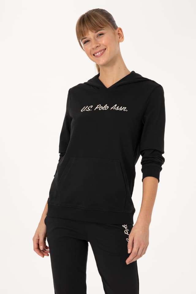 سوئیشرت زنانه U.S. Polo Assn. مشکی کلاهدار مدل 50313559-VR046 سوئیشرت زنانه U.S. Polo Assn. مشکی کلاهدار مدل 50313559-VR046