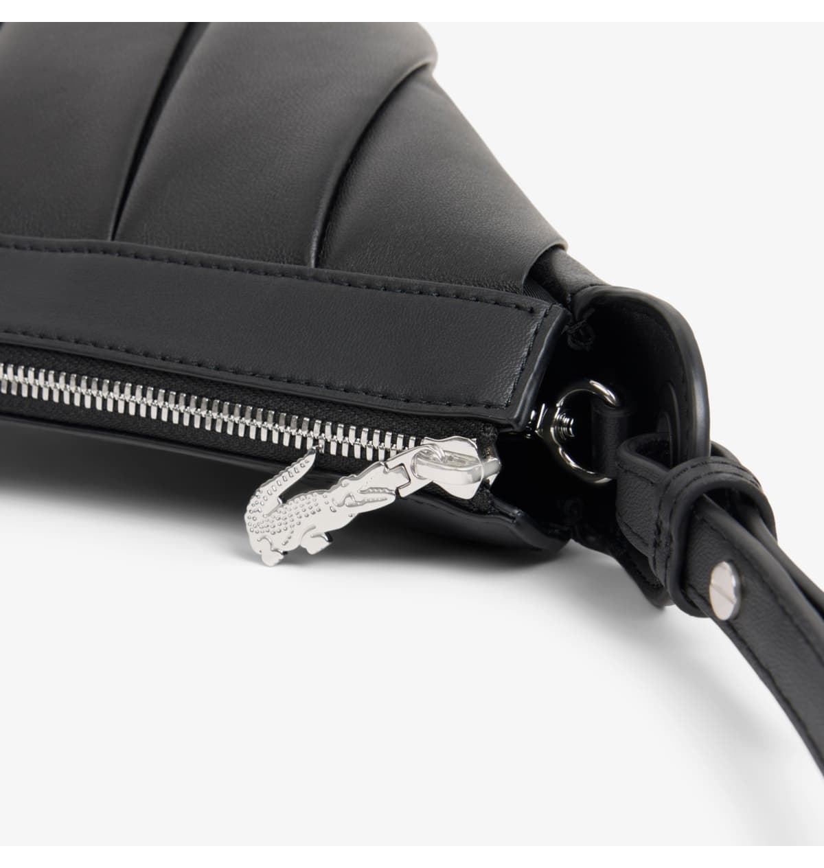 کیف دوشی زنانه Lacoste چرمی مشکی مدل Lenglen کیف دوشی زنانه Lacoste چرمی مشکی مدل Lenglen