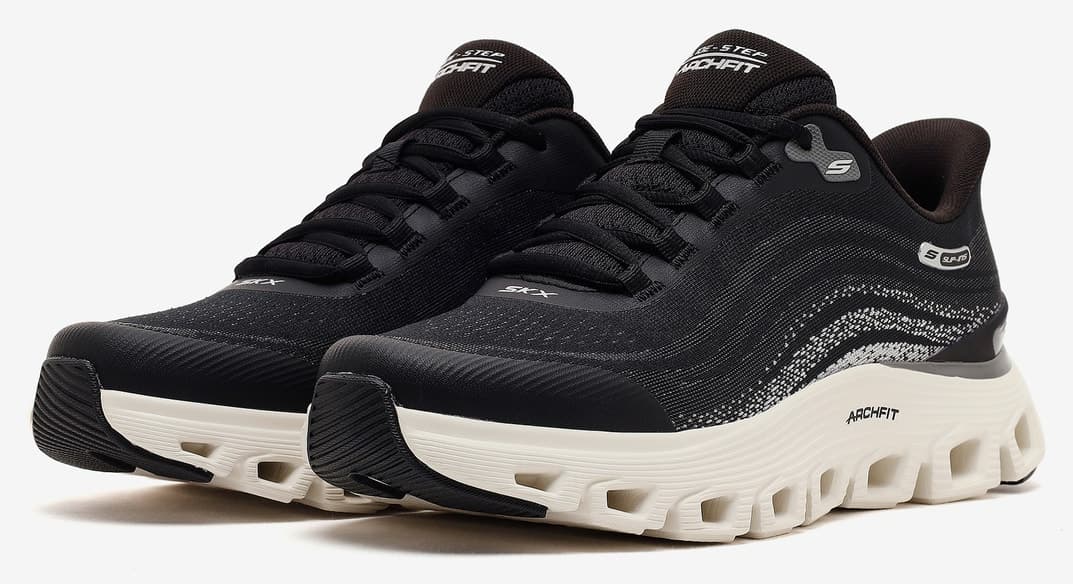 کفش ورزشی مردانه Skechers ARCH FIT GLIDE-STEP WAVE مشکی مدل 233194 BLK کفش ورزشی مردانه Skechers ARCH FIT GLIDE-STEP WAVE مشکی مدل 233194 BLK