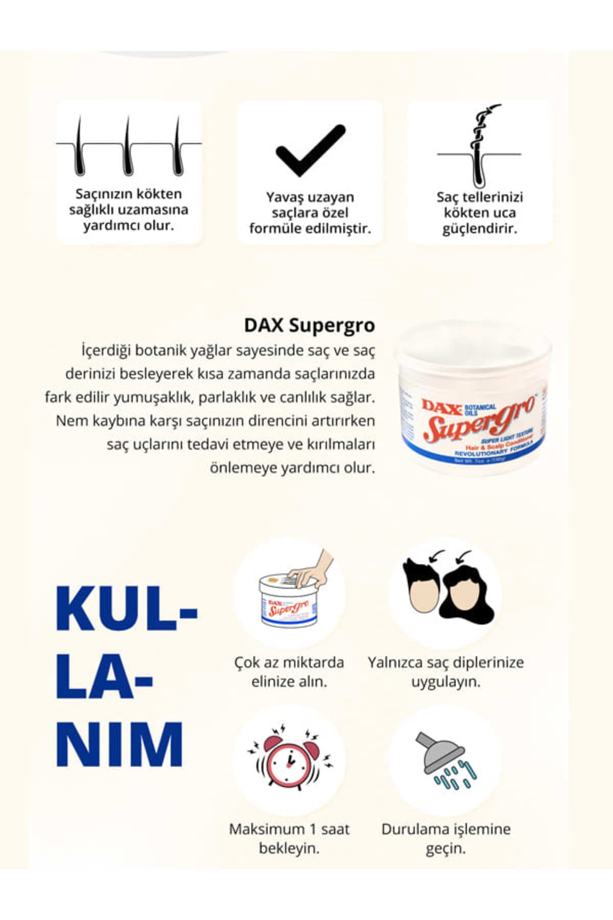 روغن مراقبت از مو برای موهای دیررشد Dax Supergro 198 gr روغن مراقبت از مو برای موهای دیررشد Dax Supergro 198 gr