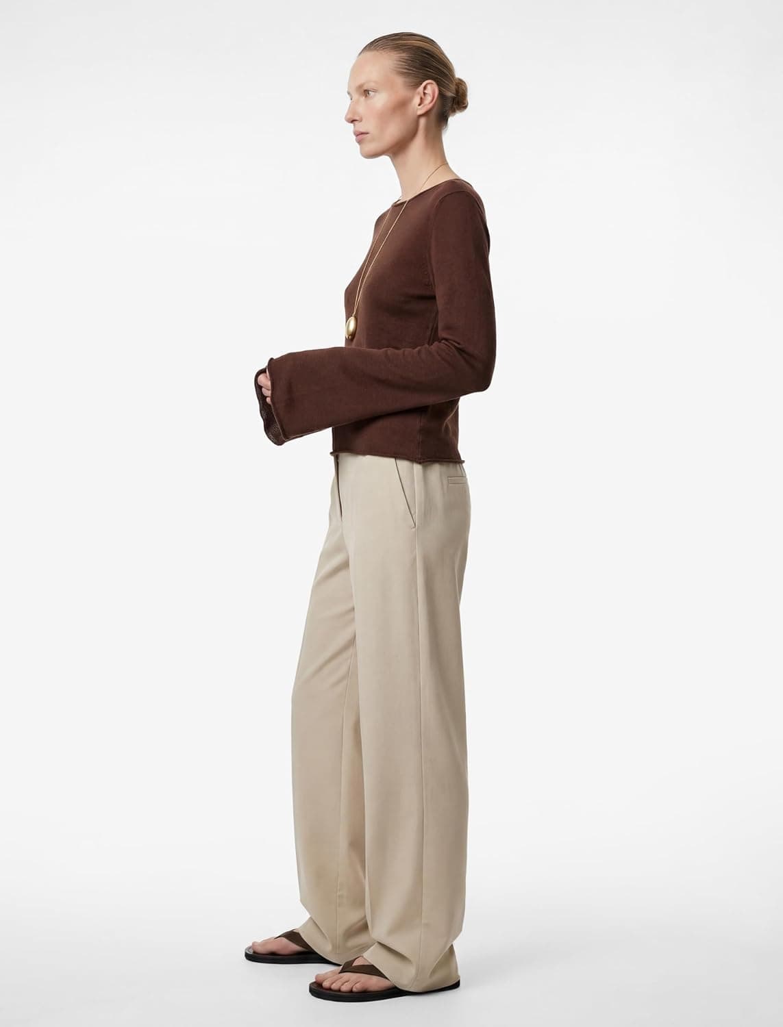 پلیور بافت دخترانه Koton ویسکوز یقه گرد آستین بلند پلیور بافت دخترانه Koton ویسکوز یقه گرد آستین بلند