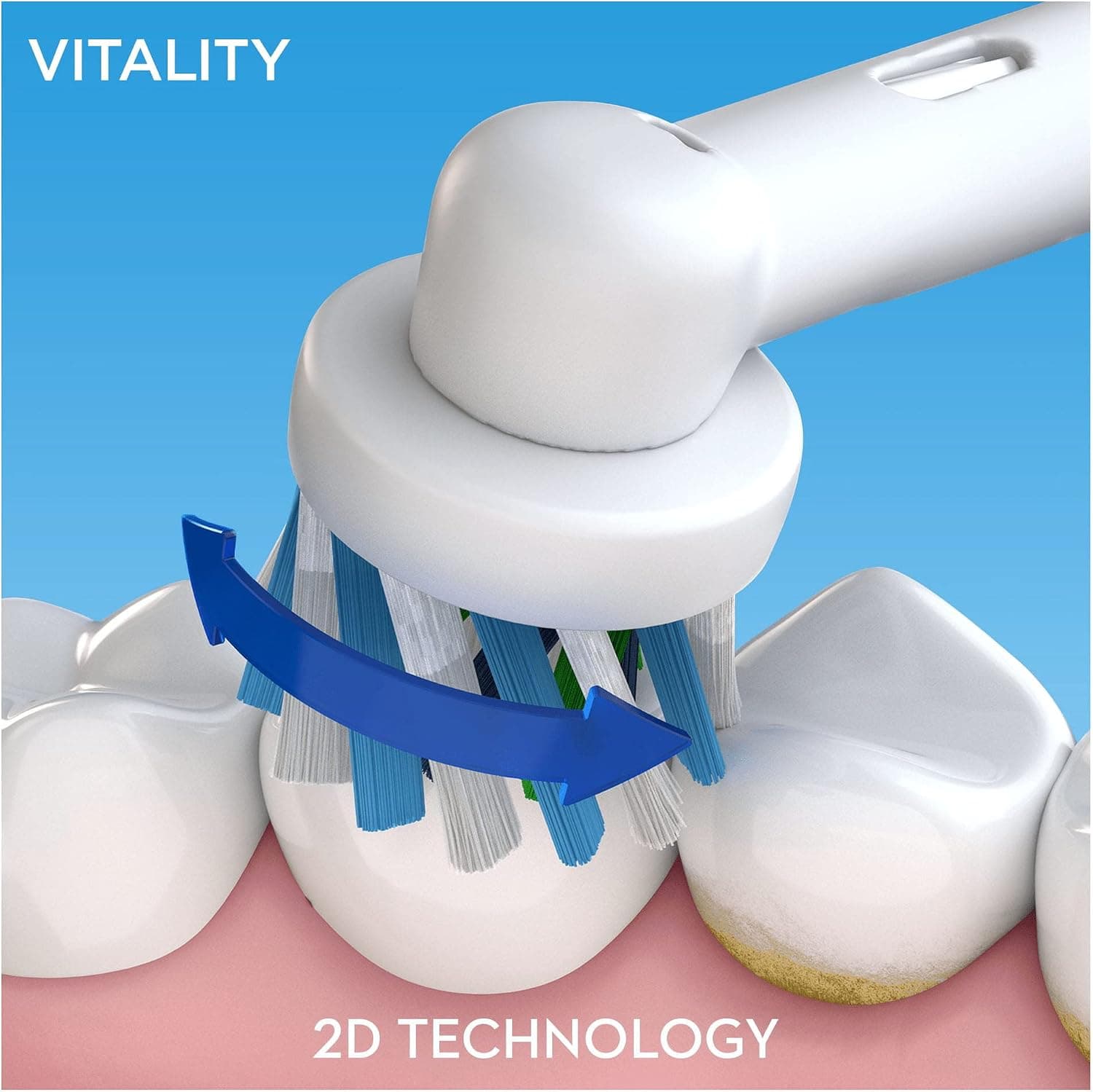 مسواک برقی Oral-B با ۱ دسته و ۲ سری متقاطع، ۱ حالت، تمیزکنندگی 2D، دوشاخه UK، آبی و سفید مسواک برقی Oral-B با ۱ دسته و ۲ سری متقاطع، ۱ حالت، تمیزکنندگی 2D، دوشاخه UK، آبی و سفید