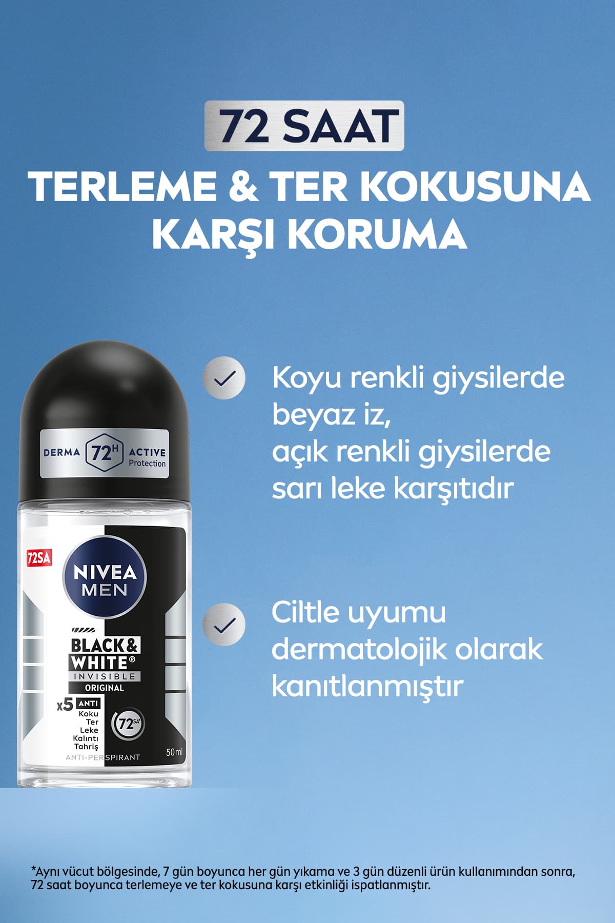 اسپری دئودورانت مردانه NIVEA Black&White بههمراه رولآن کوچک 150ml و 25ml با محافظت ضدتعریق 72 ساعته اسپری دئودورانت مردانه NIVEA Black&White بههمراه رولآن کوچک 150ml و 25ml با محافظت ضدتعریق 72 ساعته