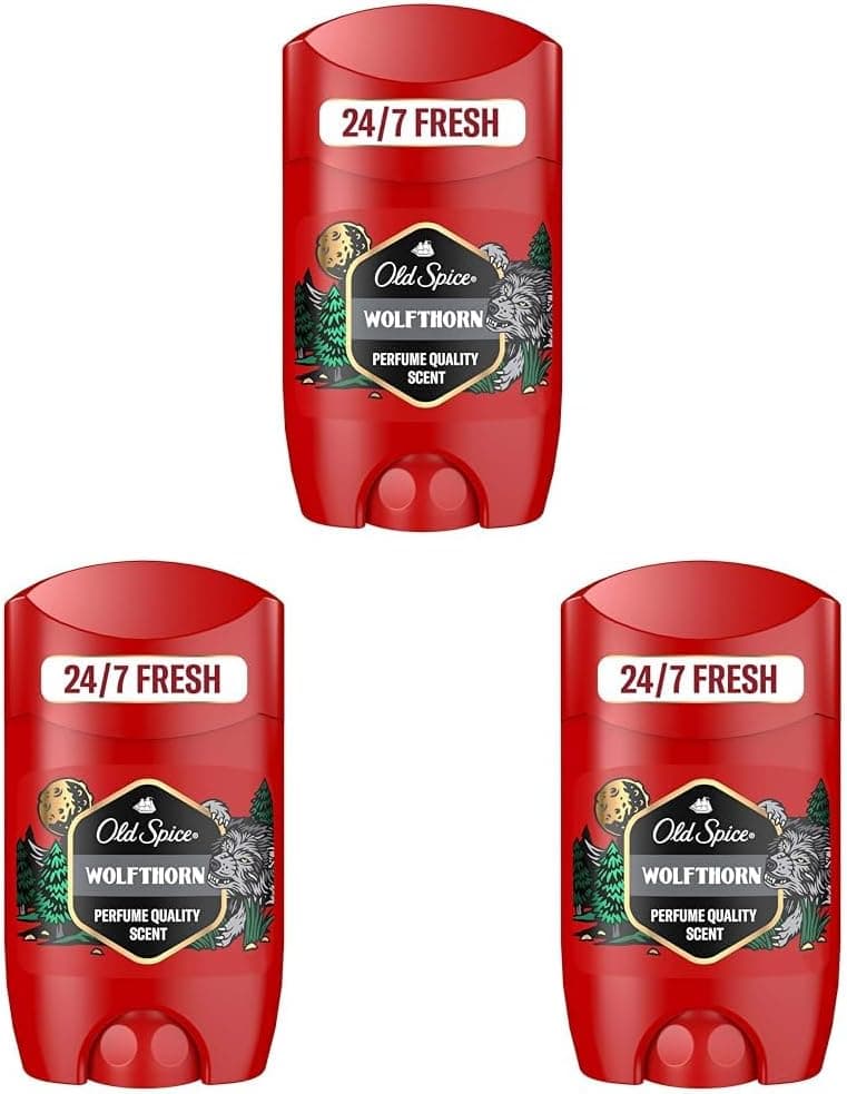 دئودورانت استیک مردانه Old Spice Wolfthorn 3×50ml دئودورانت استیک مردانه Old Spice Wolfthorn 3×50ml