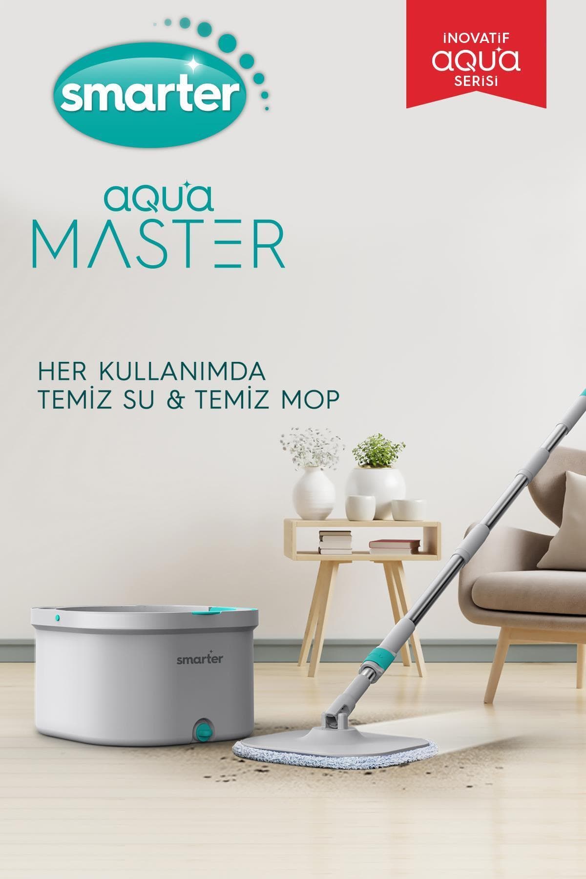 ست نظافت SMARTER مدل Aqua Master با جداکننده آب تمیز/کثیف، موپ و شیشهپاککن ست نظافت SMARTER مدل Aqua Master با جداکننده آب تمیز/کثیف، موپ و شیشهپاککن