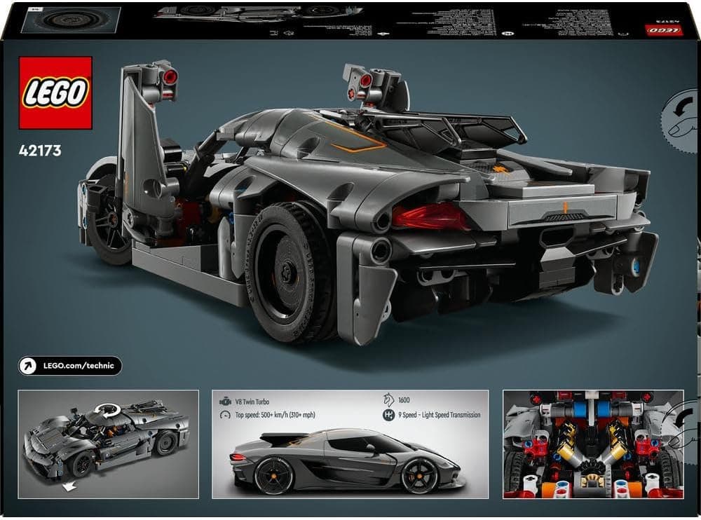 لگو Technic ابرخودرو Koenigsegg Jesko Absolut خاکستری مدل 42173 لگو Technic ابرخودرو Koenigsegg Jesko Absolut خاکستری مدل 42173