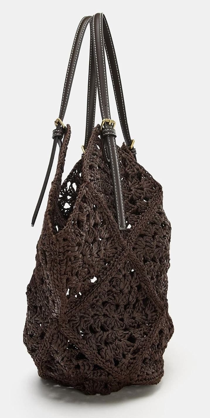 کیف دستی زنانه Zara بافتنی کوچک قهوهای مدل Z1:bags کیف دستی زنانه Zara بافتنی کوچک قهوهای مدل Z1:bags