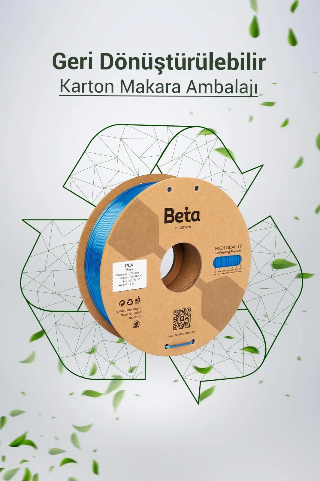 فیلامنت Beta Filament مدل PLA-Magic Silk مشکی-آبی فیلامنت Beta Filament مدل PLA-Magic Silk مشکی-آبی