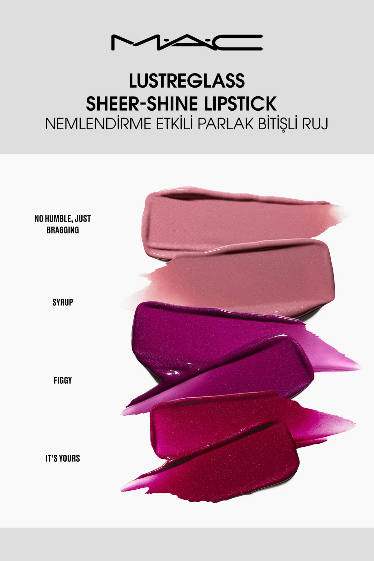 رژ لب Mac Lustreglass Sheer-shine براق رنگ شربتی 3g رژ لب Mac Lustreglass Sheer-shine براق رنگ شربتی 3g