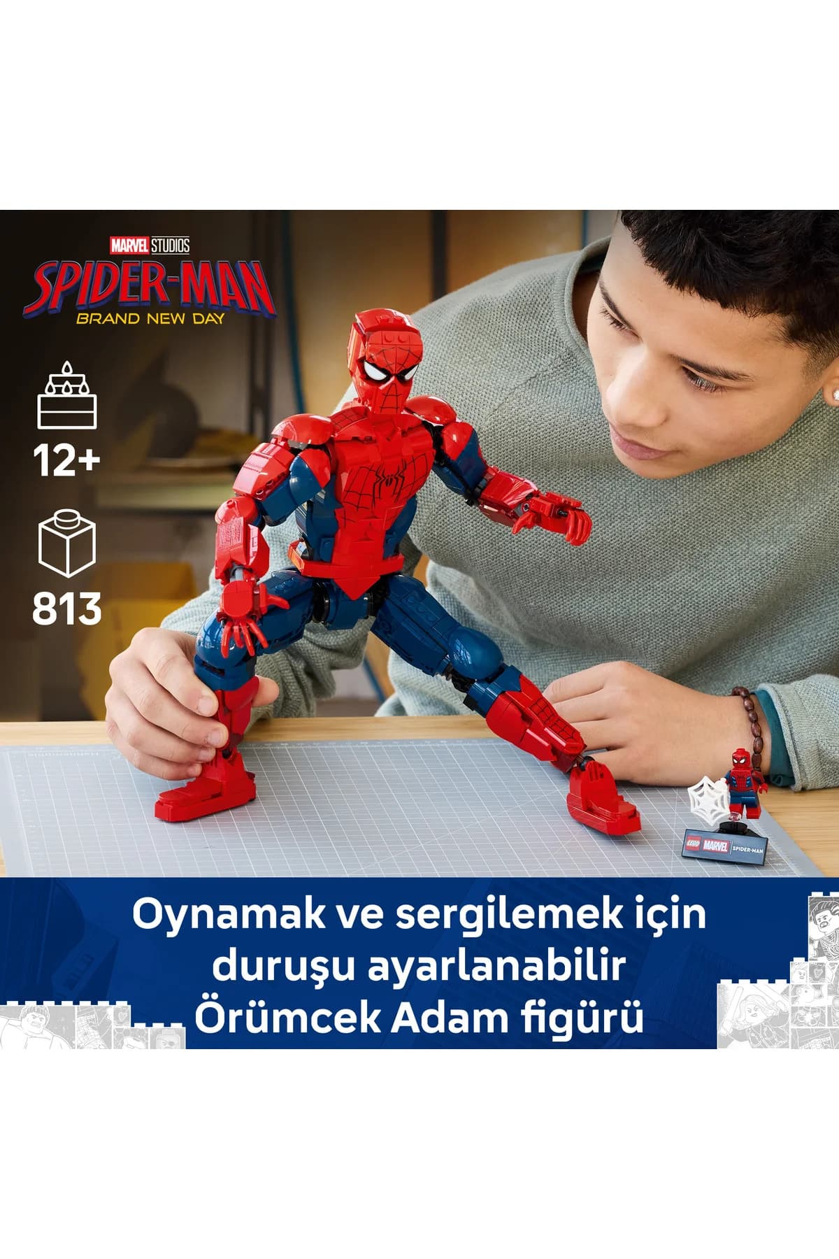 مجموعه ساختنی فیگور قهرمان Spider-Man از Marvel برای بالای ۱۲ سال لگو 813 قطعه مدل 76346 مجموعه ساختنی فیگور قهرمان Spider-Man از Marvel برای بالای ۱۲ سال لگو 813 قطعه مدل 76346