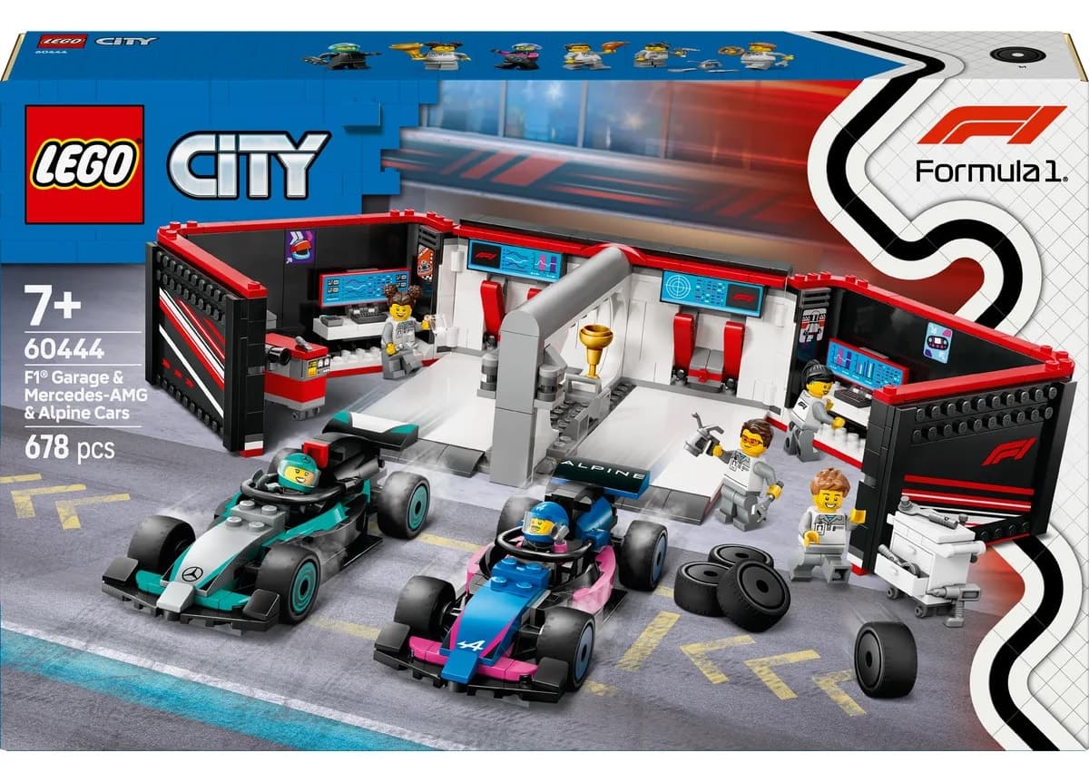 لگو City F1 گاراژ Mercedes-AMG و Alpine مدل 60444 678P لگو City F1 گاراژ Mercedes-AMG و Alpine مدل 60444 678P