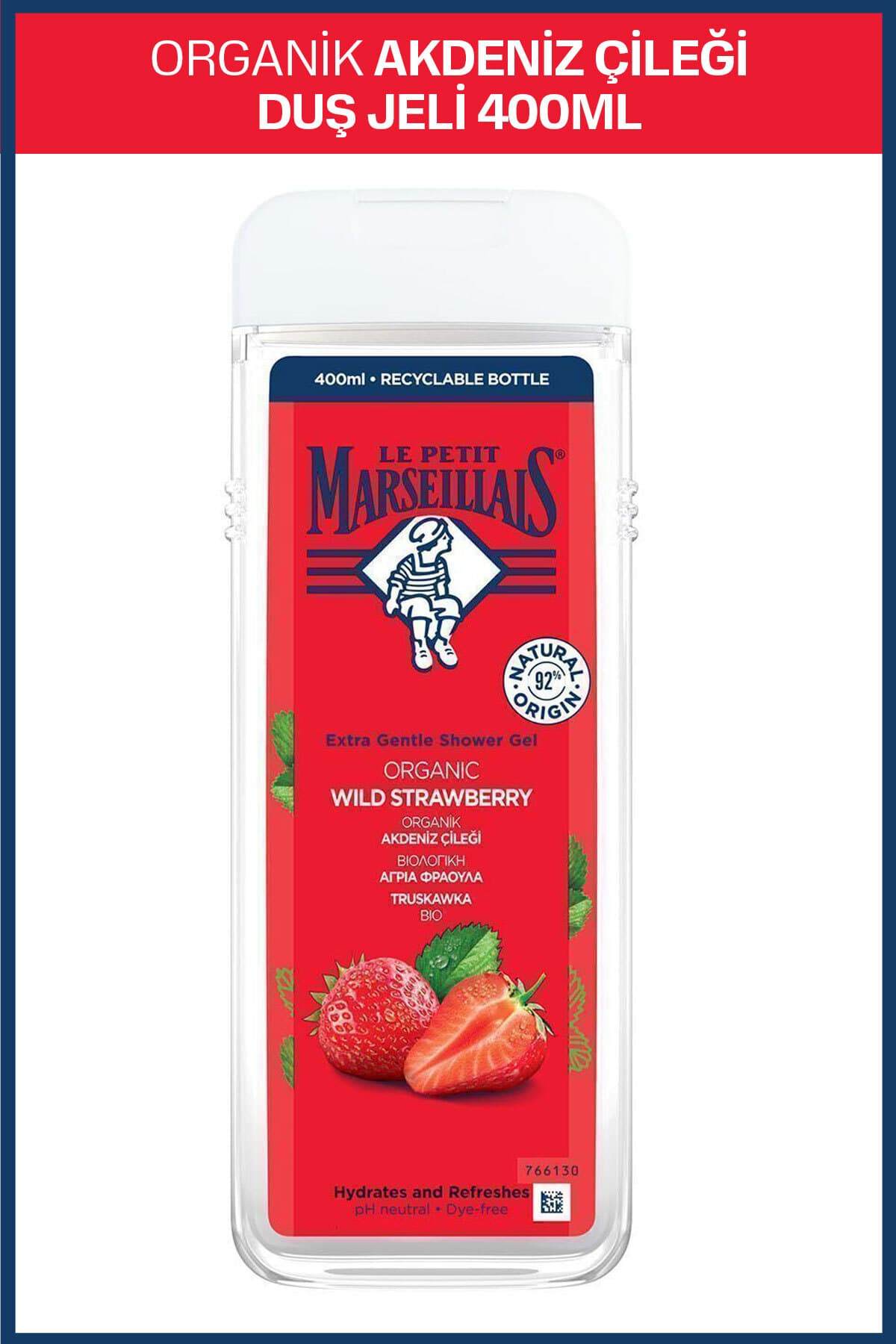 ژل دوش زنانه Le Petit Marseillais توت فرنگی مدیترانهای 400 ml ژل دوش زنانه Le Petit Marseillais توت فرنگی مدیترانهای 400 ml
