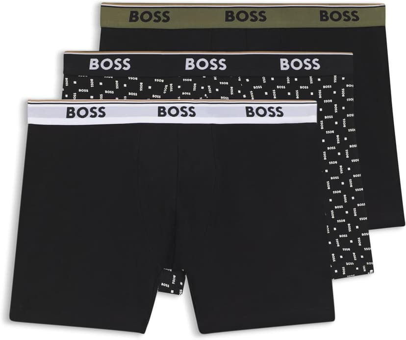 شورت باکسر مردانه BOSS نخی کشی کمر معمولی بسته 3 عددی شورت باکسر مردانه BOSS نخی کشی کمر معمولی بسته 3 عددی