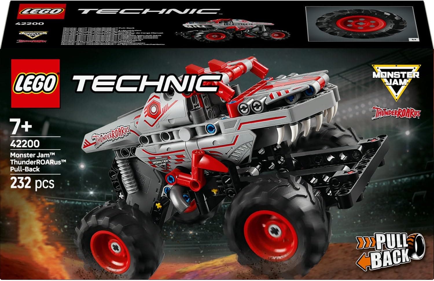 لگو Technic Monster Jam ThundeROARus ساختنی کششبرگشتی مدل 42200 لگو Technic Monster Jam ThundeROARus ساختنی کششبرگشتی مدل 42200