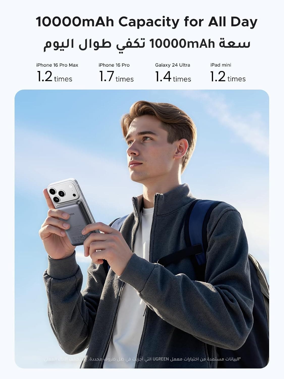 پاوربانک بیسیم UGREEN MagSafe با شارژ سریع Qi2 15W ظرفیت 10000mAh پاوربانک بیسیم UGREEN MagSafe با شارژ سریع Qi2 15W ظرفیت 10000mAh