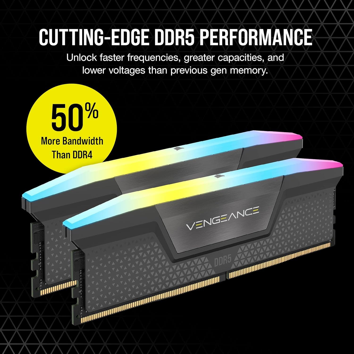 رم دسکتاپ DDR5 Corsair 32GB (2x16GB) 6400MHz خاکستری RGB مدل CMH32GX5M2B6400Z36 رم دسکتاپ DDR5 Corsair 32GB (2x16GB) 6400MHz خاکستری RGB مدل CMH32GX5M2B6400Z36