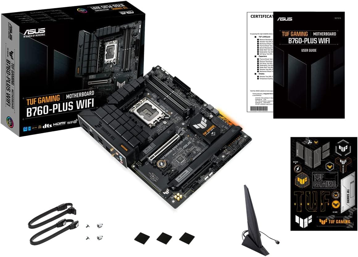 مادربورد ASUS TUF Gaming مدل B760-PLUS WiFi سوکت LGA 1700 مشکی مادربورد ASUS TUF Gaming مدل B760-PLUS WiFi سوکت LGA 1700 مشکی