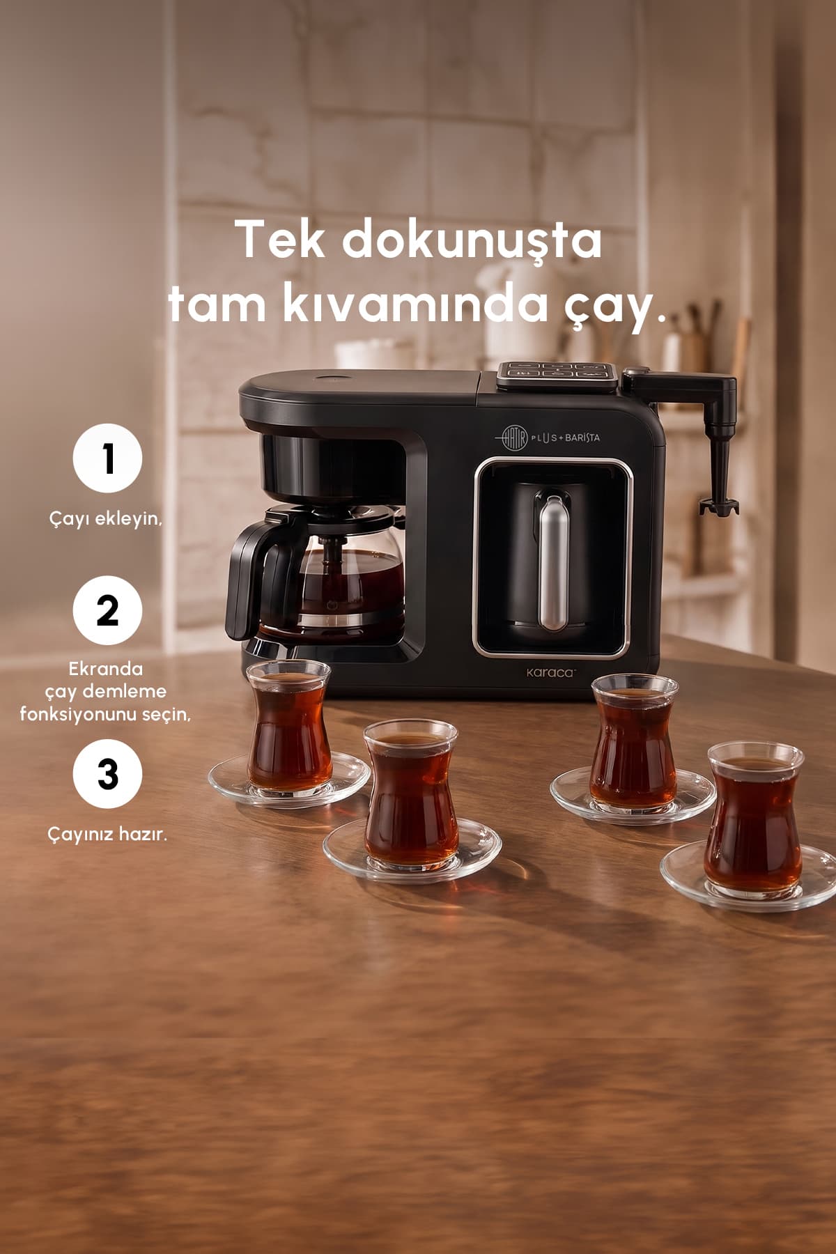 دستگاه قهوهساز Karaca مدل Hatır Plus Barista 6 In 1 برای لاته، کاپوچینو و قهوه ترک کُزده مشکی نقرهای دستگاه قهوهساز Karaca مدل Hatır Plus Barista 6 In 1 برای لاته، کاپوچینو و قهوه ترک کُزده مشکی نقرهای