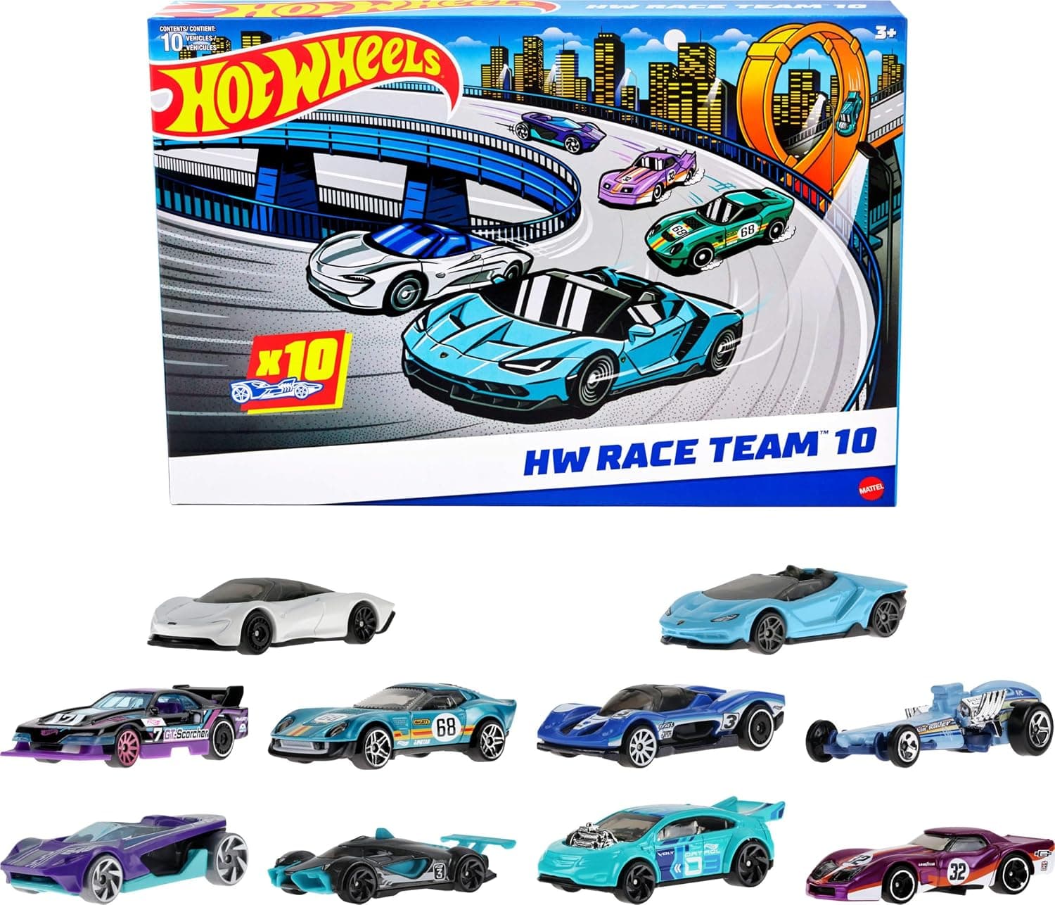 مجموعه ۱۰تایی خودروهای مسابقهای Hot Wheels مجموعه ۱۰تایی خودروهای مسابقهای Hot Wheels