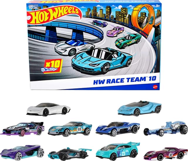 مجموعه ۱۰تایی خودروهای مسابقهای Hot Wheels مجموعه ۱۰تایی خودروهای مسابقهای Hot Wheels