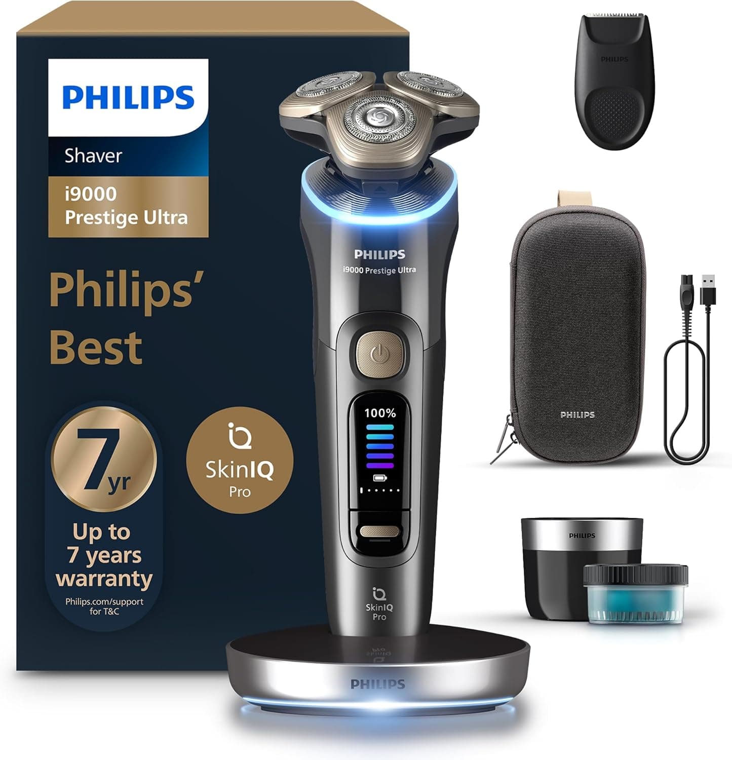 ماشین اصلاح خشک و مرطوب PHILIPS i9000 Ultra Prestige با فناوری SkinIQ Pro و سریهای دقیق 360° مدل XP9402/31 ماشین اصلاح خشک و مرطوب PHILIPS i9000 Ultra Prestige با فناوری SkinIQ Pro و سریهای دقیق 360° مدل XP9402/31
