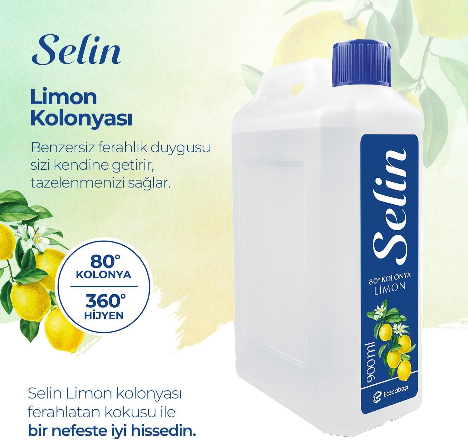 ادکلن لیمویی Selin گالنی 900 ml ادکلن لیمویی Selin گالنی 900 ml