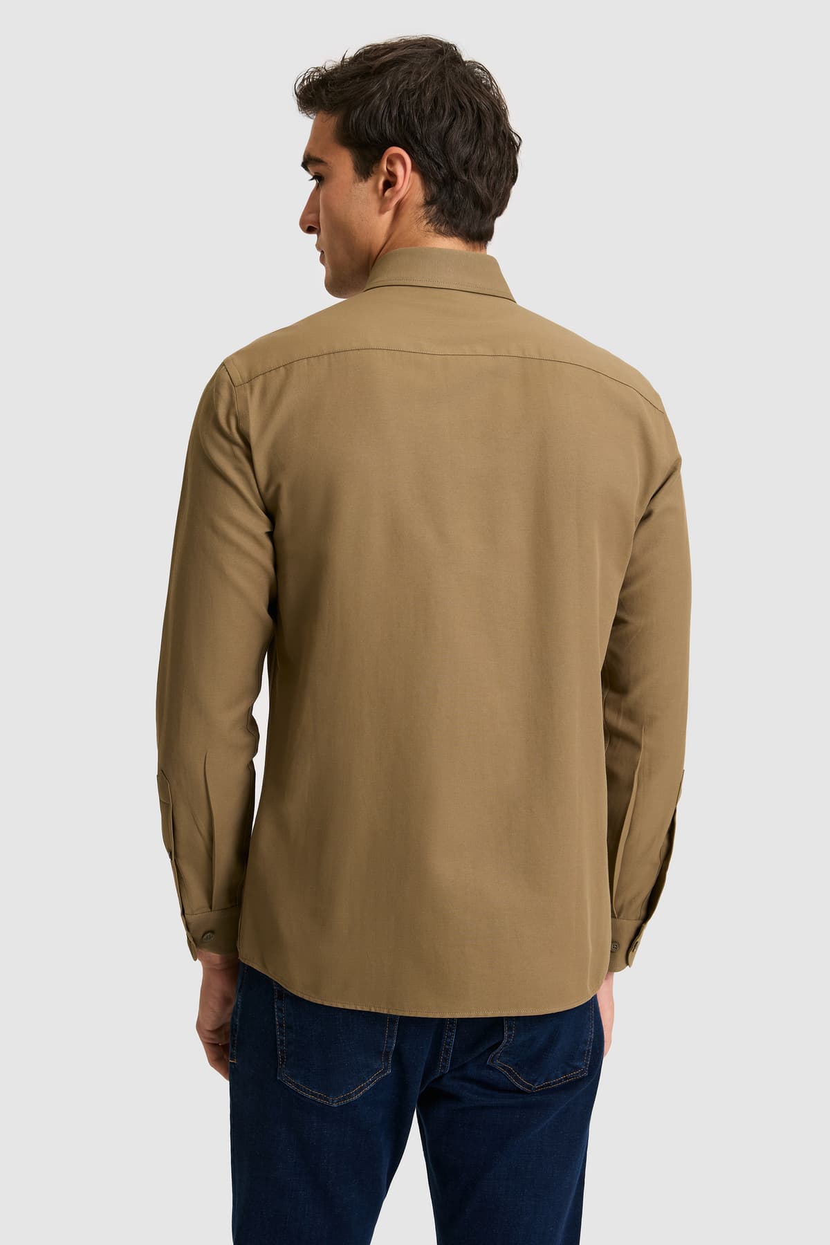 پیراهن مردانه U.S. Polo Assn. خاکی آستینبلند ساده مدل 50324708-VR027 پیراهن مردانه U.S. Polo Assn. خاکی آستینبلند ساده مدل 50324708-VR027