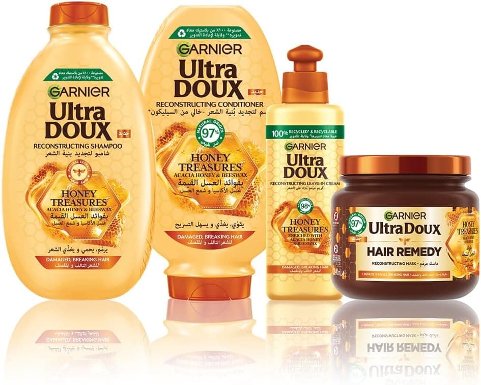 شامپو Garnier Ultra Doux Honey Treasures مدل 400 ml بسته 2 عددی شامپو Garnier Ultra Doux Honey Treasures مدل 400 ml بسته 2 عددی