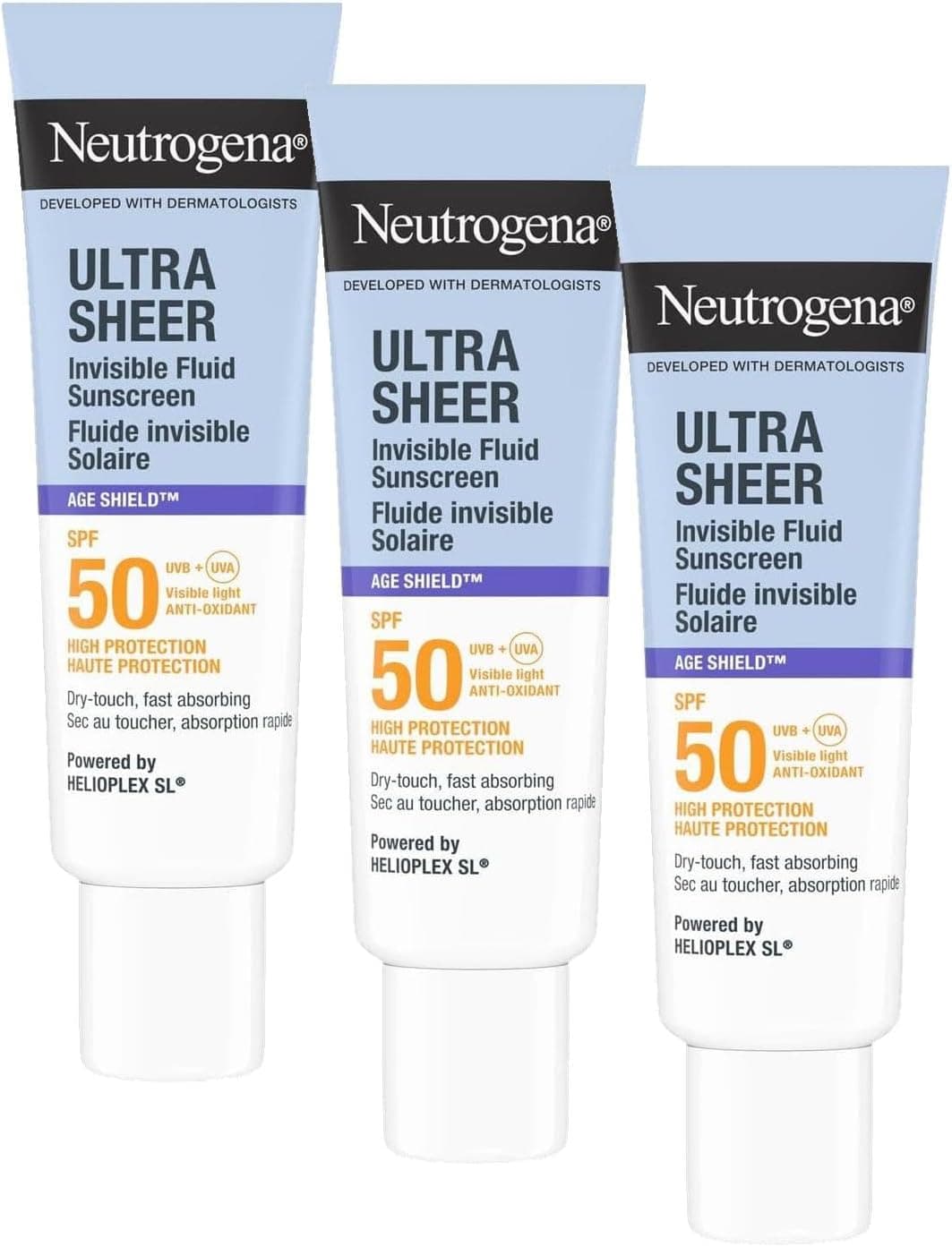 کرم ضد آفتاب صورت Neutrogena Ultra Sheer Age Shield Fluid SPF50 50 ml کرم ضد آفتاب صورت Neutrogena Ultra Sheer Age Shield Fluid SPF50 50 ml